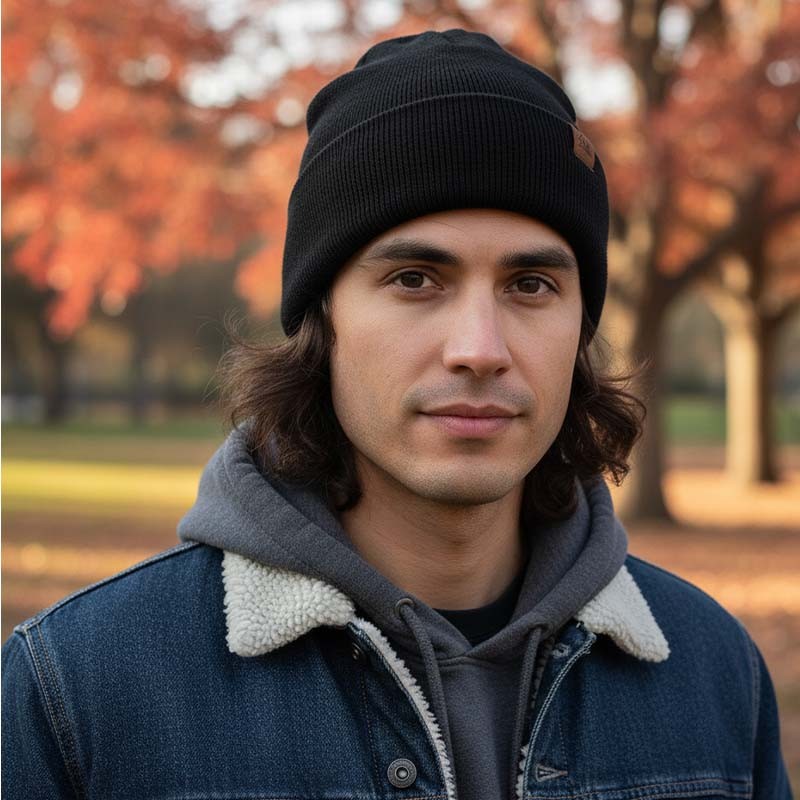 100 Merino Wool Beanie Men's high quality
