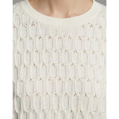 White Textured Knit Short Sleeve Top high quality White Textured Knit Short Sleeve Top high quality